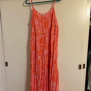 O'Neill Orange and White Maxi Dress